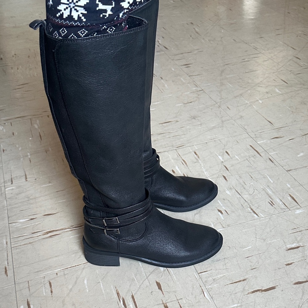 White Mountain Black Over the Knee Boots